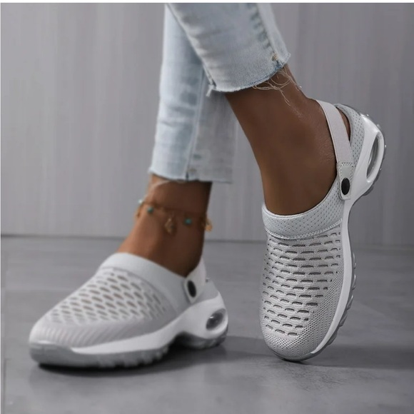 Shoes - Women's Gray Slip-On Sneakers